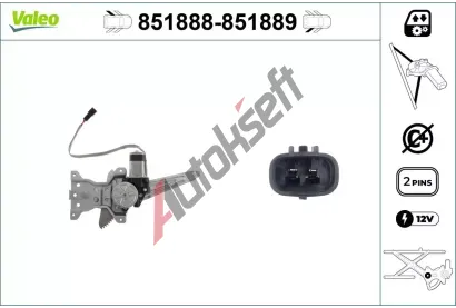 VALEO Zvedac� za��zen� oken VA 851888, 851888
