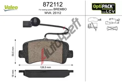 VALEO Sada brzdov�ch desti�ek VA 872112, 872112
