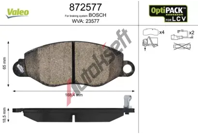 VALEO Sada brzdovch destiek VA 872577, 872577