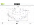 Brzdový kotouč VALEO ‐ VA 886208 Brzdový kotouč VALEO ‐ VA 886208