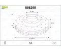 VALEO Brzdov kotou - 284 mm ‐ VA 886265