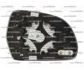 VAG ORIGINL Sklo zrctka (rovinn) s VAG 8T0857535C, 8T0857535C