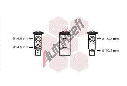 VAN WEZEL Expanzn ventil - klimatizace VAW 01001094, 01001094