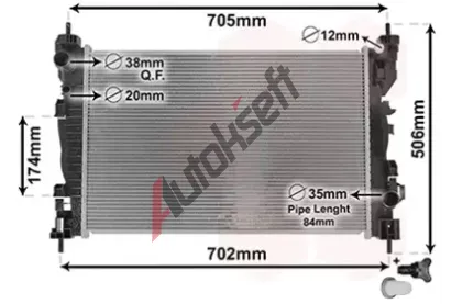 VAN WEZEL Chladi vody VAW 01002120, 01002120