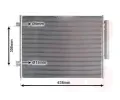 Kondenztor klimatizace VAN WEZEL ‐ VAW 01015701
