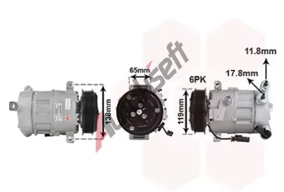 VAN WEZEL Kompresor klimatizace VAW 0101K700, 0101K700