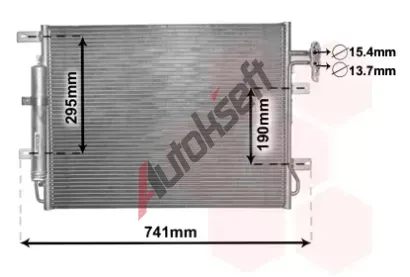 VAN WEZEL Kondenztor klimatizace VAW 02005217, 02005217