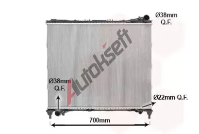 VAN WEZEL Chladič vody VAW 02012708, 02012708 VAN WEZEL Chladič vody VAW 02012708, 02012708