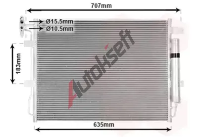 VAN WEZEL Kondenztor klimatizace VAW 02015703, 02015703