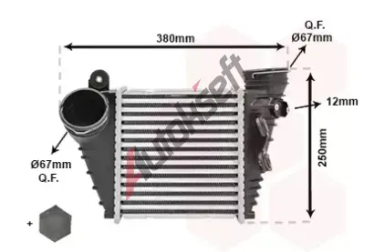 VAN WEZEL Chladi vzduchu intercooler VAW 03004200, 03004200