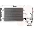 Kondenztor klimatizace VAN WEZEL ‐ VAW 03005116