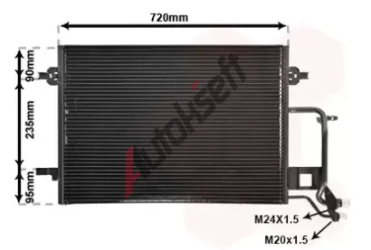 VAN WEZEL Kondenztor - klimatizace VAW 03005176, 03005176