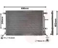 Kondenztor klimatizace VAN WEZEL ‐ VAW 03005238