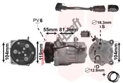 VAN WEZEL Kompresor - klimatizace VAW 0300K003, 0300K003