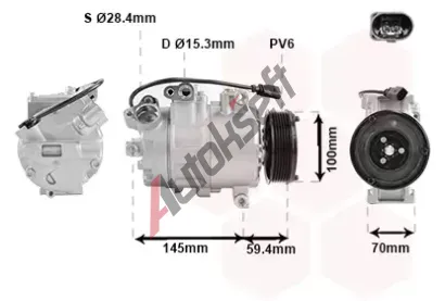 VAN WEZEL Kompresor klimatizace VAW 0300K342, 0300K342