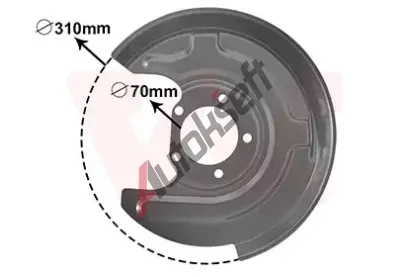 VAN WEZEL Ochrann plech proti neistotm brzdovho kotoue VAW 0315373, 0315373