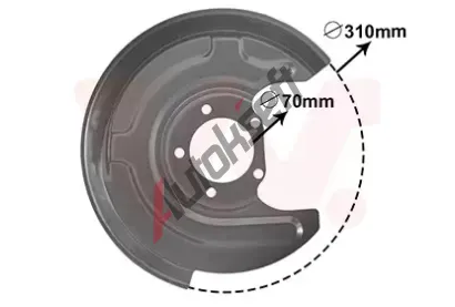 VAN WEZEL Ochrann plech proti neistotm brzdovho kotoue VAW 0315374, 0315374