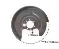 Ochrann plech proti neistotm brzdovho kotoue VAN WEZEL ‐ VAW 0322373