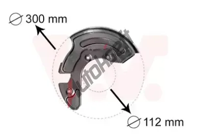 VAN WEZEL Ochrann plech proti neistotm brzdovho kotoue VAW 0323371, 0323371