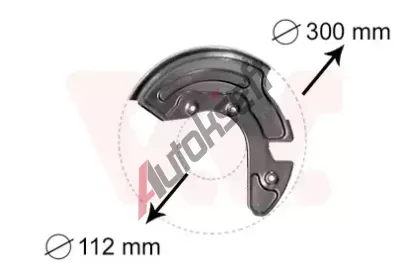 VAN WEZEL Ochrann plech proti neistotm brzdovho kotoue VAW 0323372, 0323372