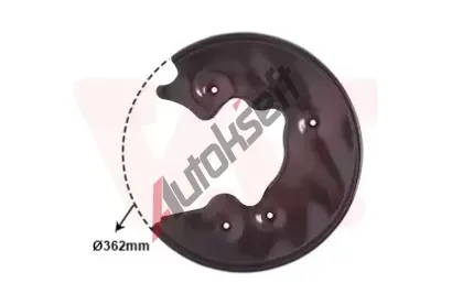 VAN WEZEL Ochrann plech proti neistotm brzdovho kotoue VAW 0327374, 0327374