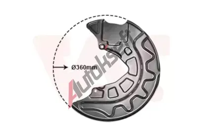 VAN WEZEL Ochrann plech proti neistotm brzdovho kotoue VAW 0336371, 0336371