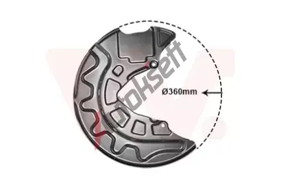 VAN WEZEL Ochrann plech proti neistotm brzdovho kotoue VAW 0336372, 0336372