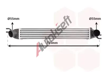 VAN WEZEL Chladič vzduchu intercooler VAW 06004340, 06004340  VAN WEZEL Chladič vzduchu intercooler VAW 06004340, 06004340
