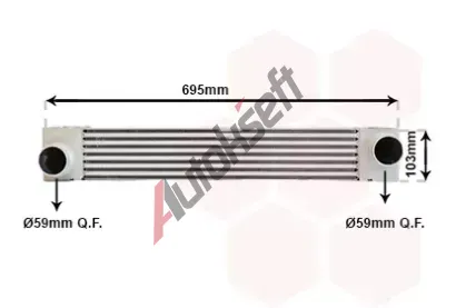 VAN WEZEL Chladi vzduchu intercooler VAW 06004346, 06004346