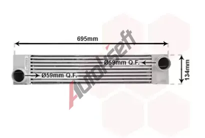 VAN WEZEL Chladi� vzduchu intercooler VAW 06004375, 06004375