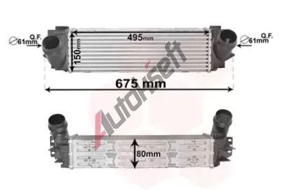VAN WEZEL Chladič vzduchu intercooler VAW 06004463, 06004463 VAN WEZEL Chladič vzduchu intercooler VAW 06004463, 06004463