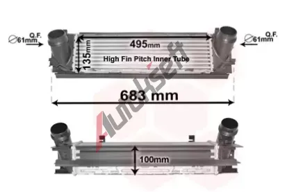VAN WEZEL Chladič vzduchu intercooler VAW 06004467, 06004467  VAN WEZEL Chladič vzduchu intercooler VAW 06004467, 06004467