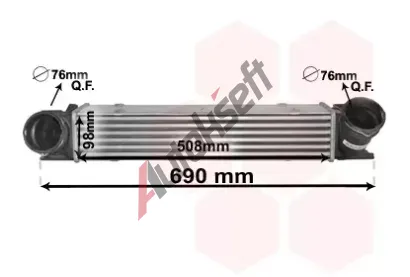 VAN WEZEL Chladi vzduchu intercooler VAW 06004482, 06004482