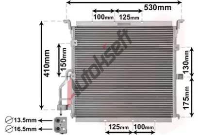 VAN WEZEL Kondenztor - klimatizace VAW 06005148, 06005148