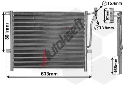 VAN WEZEL Kondenztor - klimatizace VAW 06005203, 06005203