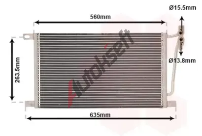 VAN WEZEL Kondenztor - klimatizace VAW 06005215, 06005215