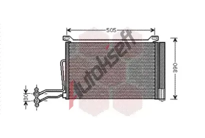 VAN WEZEL Kondenzátor klimatizace VAW 06005264, 06005264 VAN WEZEL Kondenzátor klimatizace VAW 06005264, 06005264