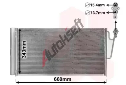 VAN WEZEL Kondenztor - klimatizace VAW 06005363, 06005363