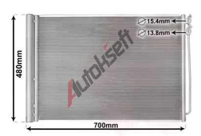 VAN WEZEL Kondenztor - klimatizace VAW 06005370, 06005370