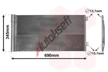 VAN WEZEL Kondenztor - klimatizace VAW 06005414, 06005414