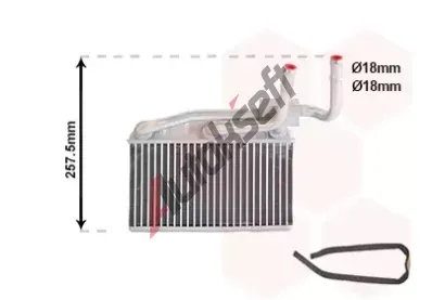 VAN WEZEL Výměník tepla vnitřního vytápění VAW 06006600, 06006600 VAN WEZEL Výměník tepla vnitřního vytápění VAW 06006600, 06006600