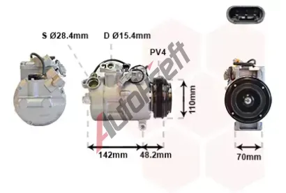 VAN WEZEL Kompresor - klimatizace VAW 0600K385, 0600K385