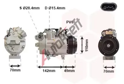 VAN WEZEL Kompresor - klimatizace VAW 0600K387, 0600K387
