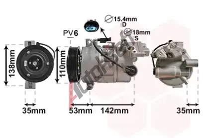 VAN WEZEL Kompresor klimatizace VAW 0600K393, 0600K393