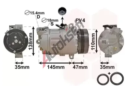 VAN WEZEL Kompresor klimatizace VAW 0600K395, 0600K395