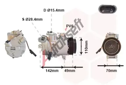 VAN WEZEL Kompresor klimatizace VAW 0600K411, 0600K411