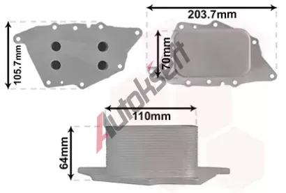 VAN WEZEL Chladi oleje VAW 06013700, 06013700