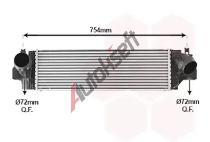 VAN WEZEL Chladi vzduchu intercooler VAW 06014703, 06014703