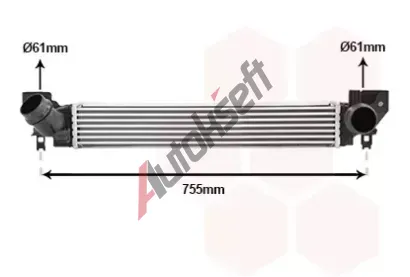 VAN WEZEL Chladi vzduchu intercooler VAW 06014713, 06014713