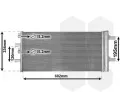 Kondenztor klimatizace VAN WEZEL ‐ VAW 06015702